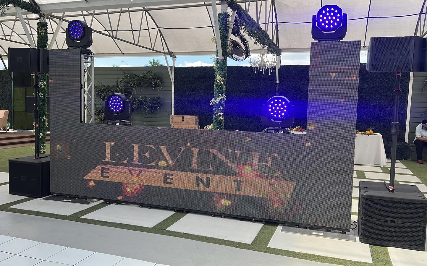DJ setup and stage