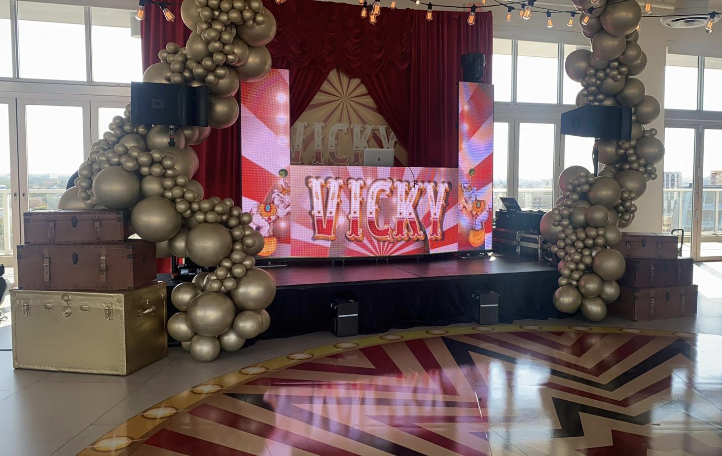 DJ setup and stage
